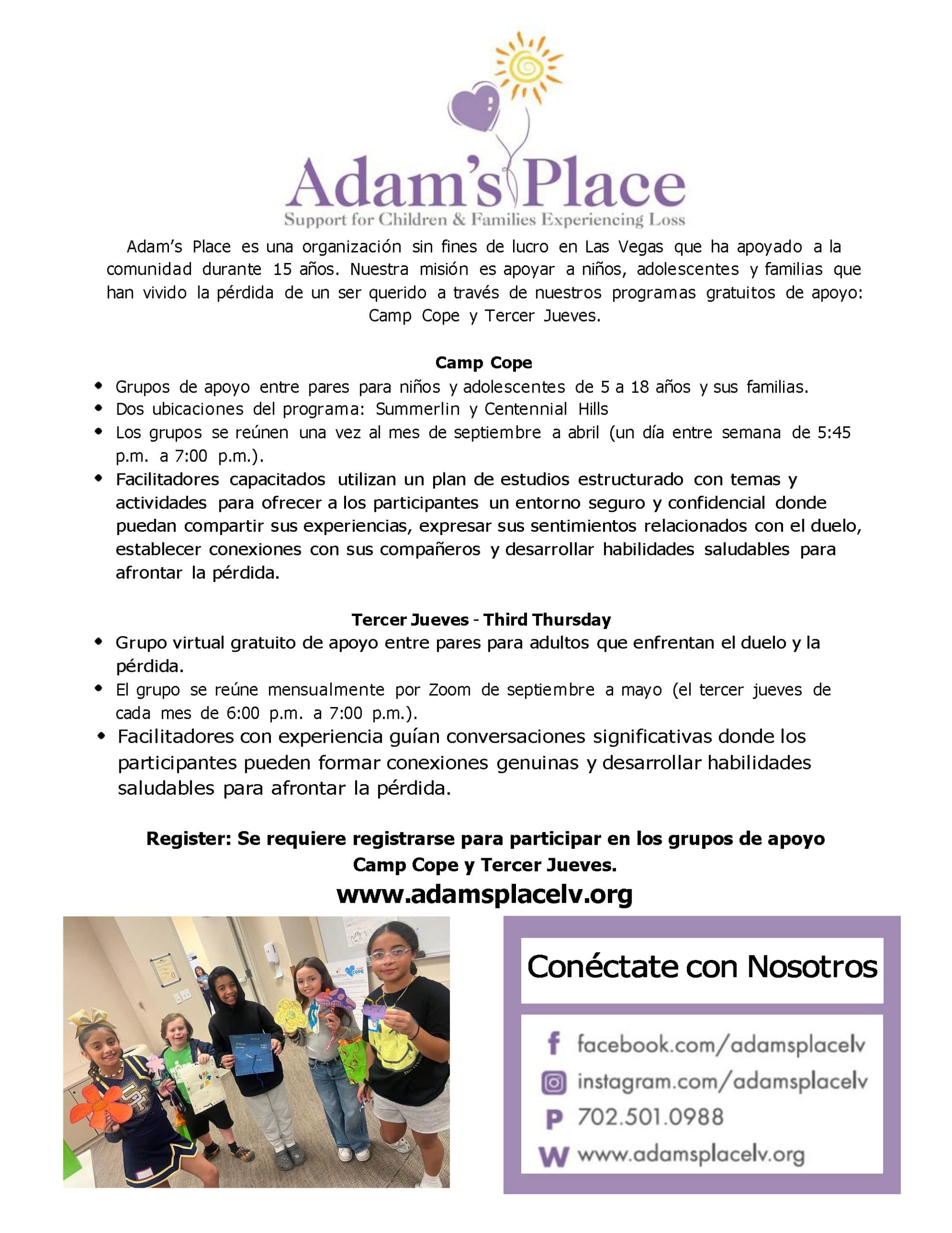 2026-2027 Spanish Camp Cope and Third Thursday Flyer