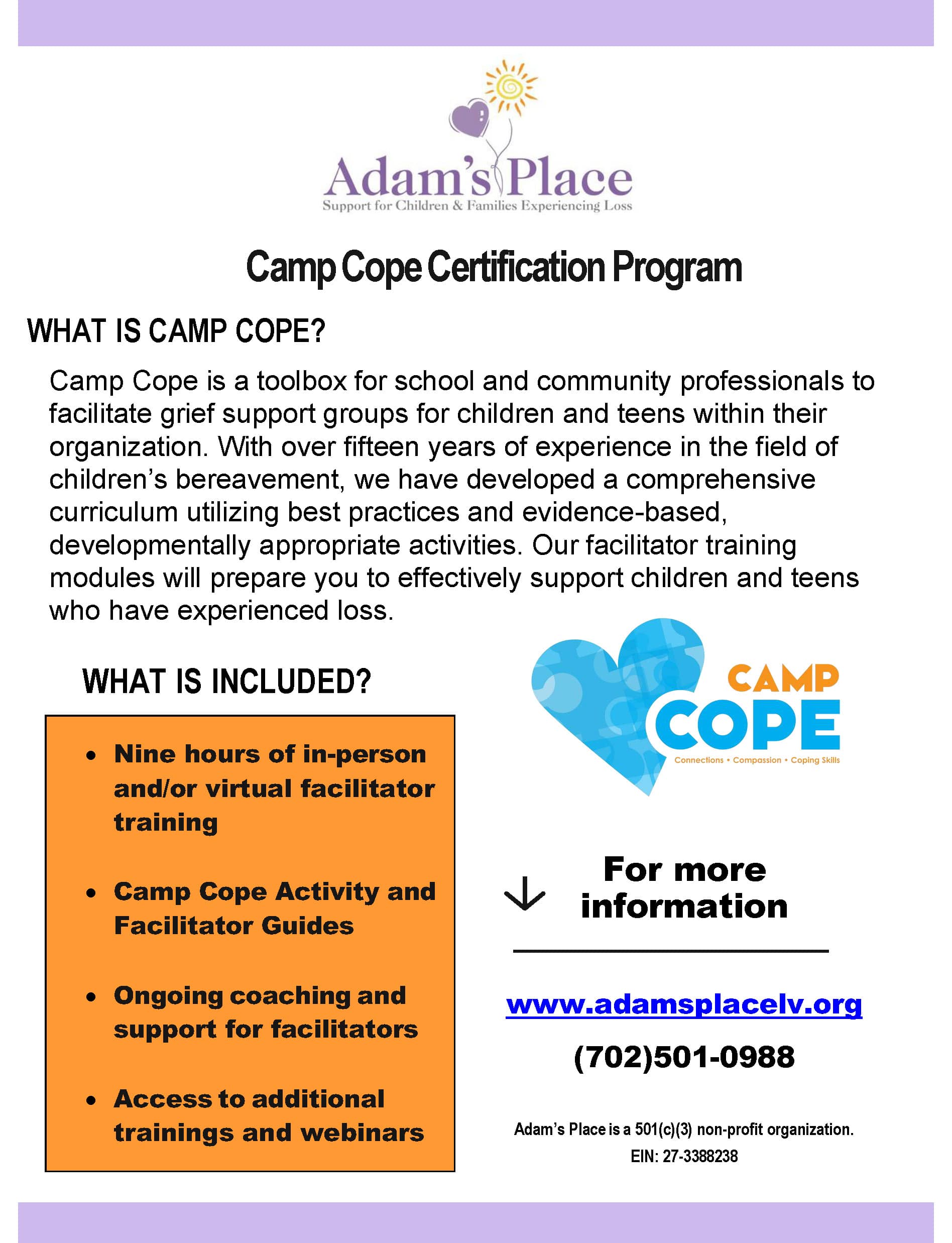 Camp Cope Certifcation Flyer Updated 06-09-2026